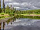 Finland, Kuusamo, Oulanka National Park. Oulanka river. Along Karhunkierros hiking trail. Art Print